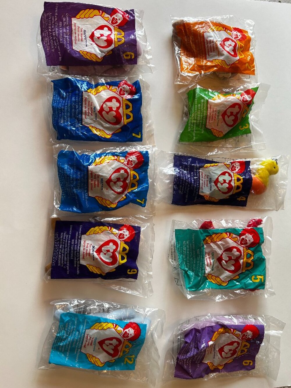 McDonald's TY Beanie Babies.